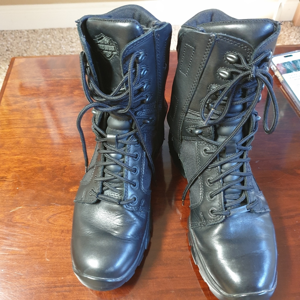 Harley Davidson Lace/Zip Up Riding Boots.